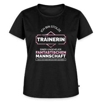 Lustige stolze Trainerin Geschenk - Frauen Premium Bio T-Shirt - Schwarz - Vorne - Selfina (174cm)