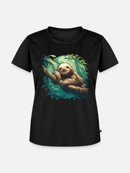 Faultiere Faultier - Frauen Premium Bio T-Shirt - Schwarz