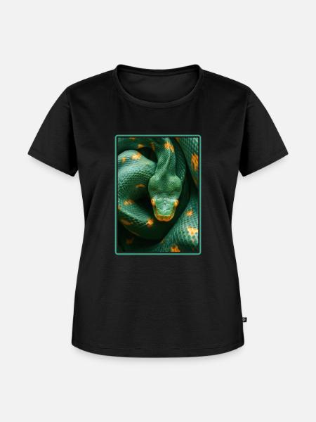 Schlangen Schlange - Frauen Premium Bio T-Shirt - Schwarz