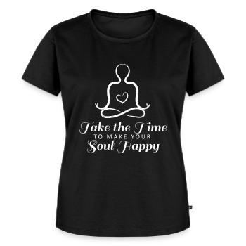 Yoga zitiert Namaste Om Yoga Instructor Geschenkidee - Frauen Premium Bio T-Shirt - Schwarz - Vorne - Selfina (174cm)