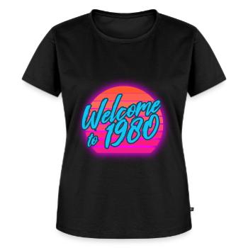 80s Vintage 80s Outfir 80s Retro 80s - Women's Premium Organic T-shirt - black - Front - Selfina (174cm)