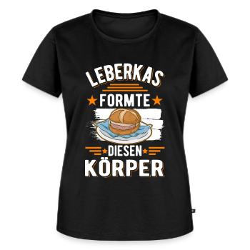 Leberkas formte diesen Körper Leberkäse - Frauen Premium Bio T-Shirt - Schwarz - Vorne - Selfina (174cm)