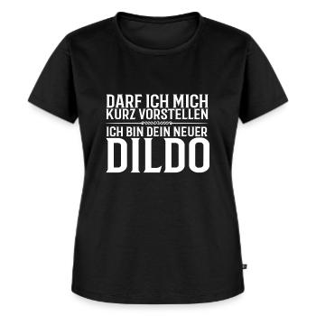 Darf ich mich kurz vorstellen? Ich bin dein neuer - Frauen Premium Bio T-Shirt - Schwarz - Vorne - Selfina (174cm)