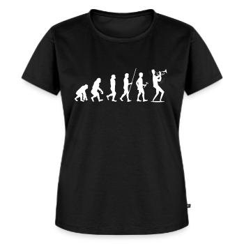 Posaune - Frauen Premium Bio T-Shirt - Schwarz - Vorne - Selfina (174cm)