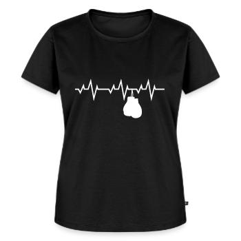 Boxen - Frauen Premium Bio T-Shirt - Schwarz - Vorne - Selfina (174cm)