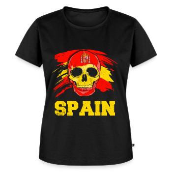 Spanien - Frauen Premium Bio T-Shirt - Schwarz - Vorne - Selfina (174cm)