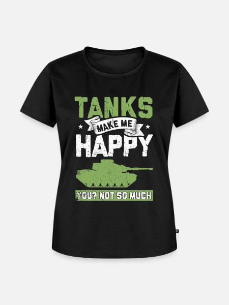 Panzer - Frauen Premium Bio T-Shirt - Schwarz
