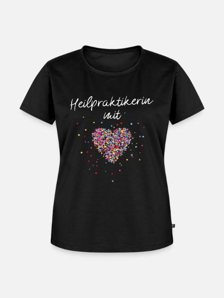 Heilpraktikerin mit Herz - Frauen Premium Bio T-Shirt - Schwarz