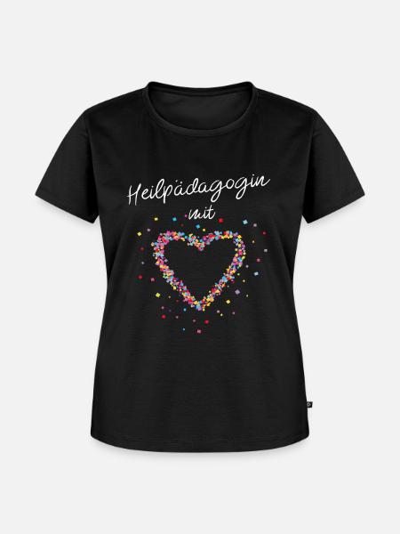 Heilpädagogin Mit Herz Sonderschule - Frauen Premium Bio T-Shirt - Schwarz