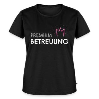 Premium Betreuung Betreuerin MFA - Frauen Premium Bio T-Shirt - Schwarz - Vorne - Selfina (174cm)