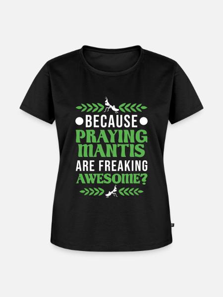 Gottesanbeterin Mantis Fangschrecke - Frauen Premium Bio T-Shirt - Schwarz