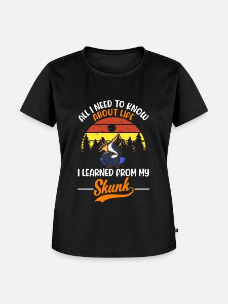 Stinktier Skunk - Frauen Premium Bio T-Shirt - Schwarz