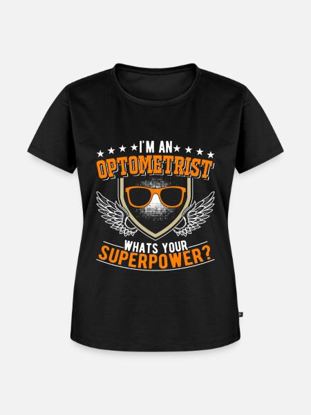 Optiker Superkraft Augenoptiker - Frauen Premium Bio T-Shirt - Schwarz