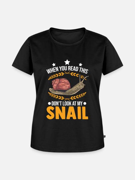 Schnecke Geschenk Weinbergschnecke - Frauen Premium Bio T-Shirt - Schwarz