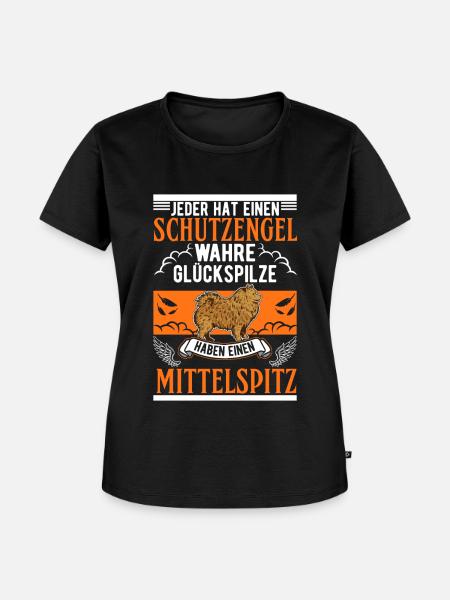 Mittelspitz Schutzengel - Frauen Premium Bio T-Shirt - Schwarz