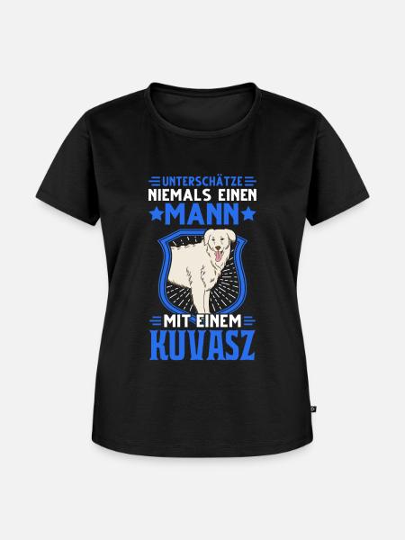 Kuvasz Mann Ungarischer Kuvasz - Frauen Premium Bio T-Shirt - Schwarz