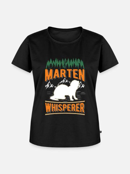 Marder Flüsterer Baummarder - Frauen Premium Bio T-Shirt - Schwarz
