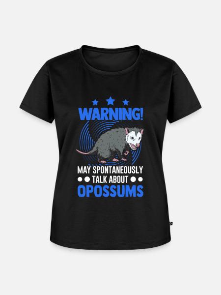 Opossum Geschenk Possum Beutelratte - Frauen Premium Bio T-Shirt - Schwarz