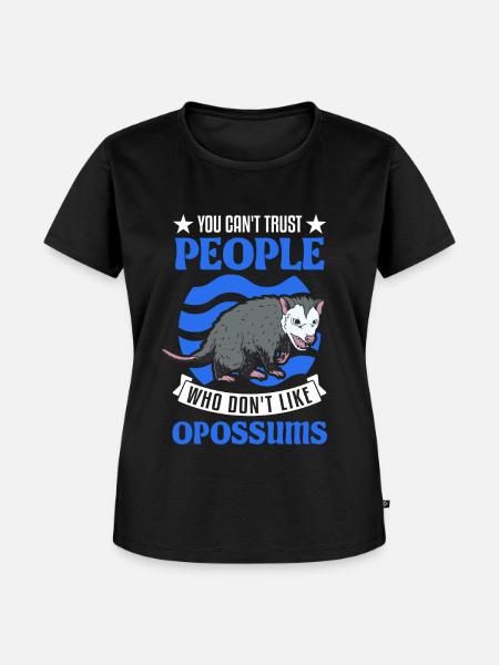 Opossum Geschenk Possum Beutelratte - Frauen Premium Bio T-Shirt - Schwarz