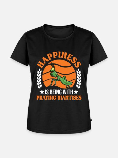 Gottesanbeterin Mantis Fangschrecke - Frauen Premium Bio T-Shirt - Schwarz