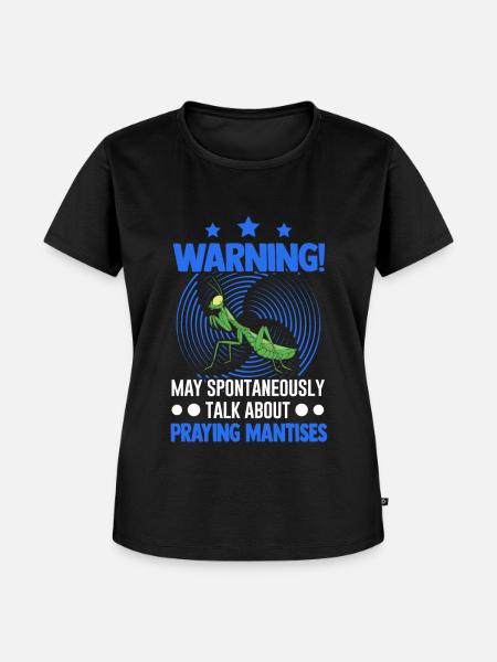 Gottesanbeterin Mantis Fangschrecke - Frauen Premium Bio T-Shirt - Schwarz