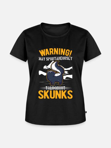 Warnung Stinktier Besitzer Skunk - Frauen Premium Bio T-Shirt - Schwarz