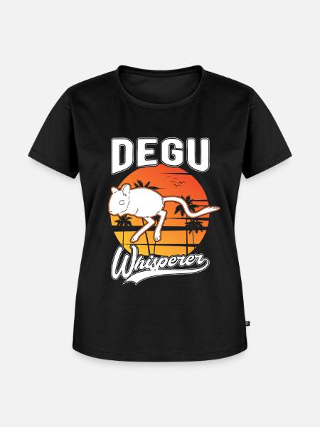 Degu Flüsterer Degu Whisperer - Frauen Premium Bio T-Shirt - Schwarz