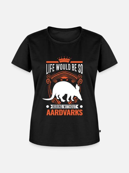 Erdferkel Geschenk Aardvark - Frauen Premium Bio T-Shirt - Schwarz