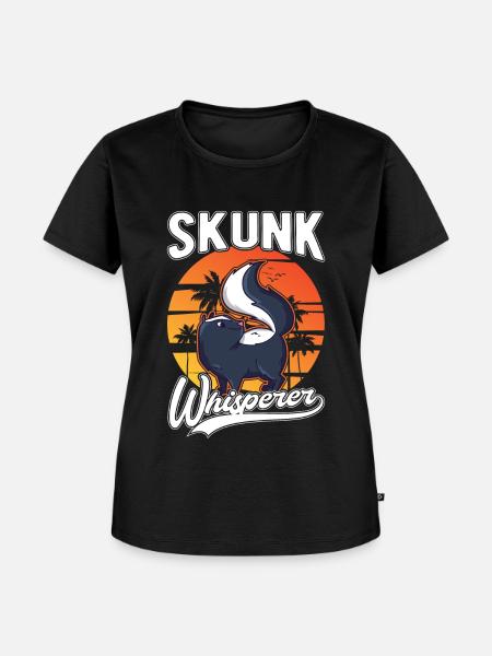 Skunk Whisperer Stinktier - Frauen Premium Bio T-Shirt - Schwarz