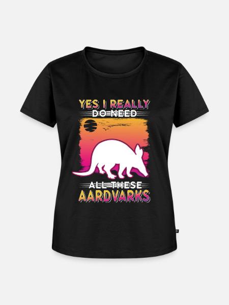 Erdferkel Geschenk Aardvark - Frauen Premium Bio T-Shirt - Schwarz
