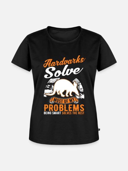 Erdferkel Geschenk Aardvark - Frauen Premium Bio T-Shirt - Schwarz