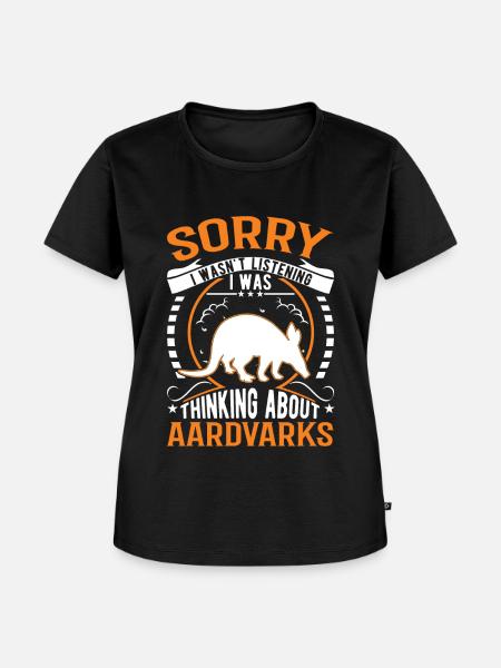 Erdferkel Geschenk Aardvark - Frauen Premium Bio T-Shirt - Schwarz