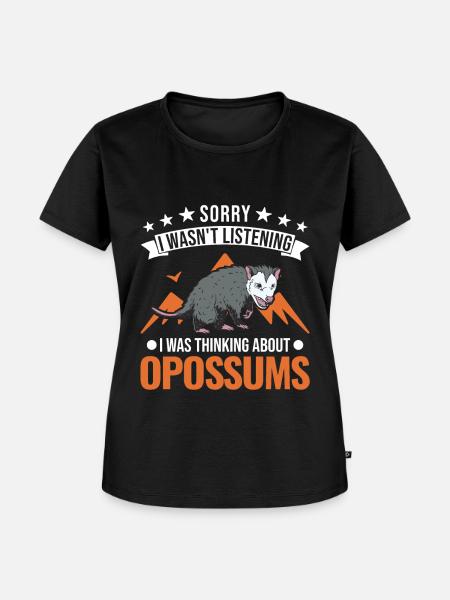Opossum Geschenk Possum Beutelratte - Frauen Premium Bio T-Shirt - Schwarz