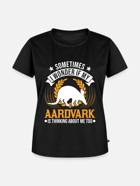 Erdferkel Geschenk Aardvark - Frauen Premium Bio T-Shirt - Schwarz