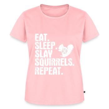 Chasse à l’écureuil - T-shirt Premium bio Femme - rose - Devant - AI Model Female 172 dark (172cm)