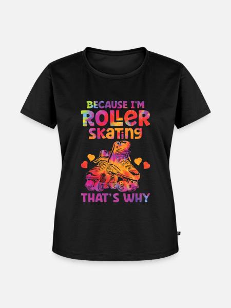 Rollschuhe - Frauen Premium Bio T-Shirt - Schwarz