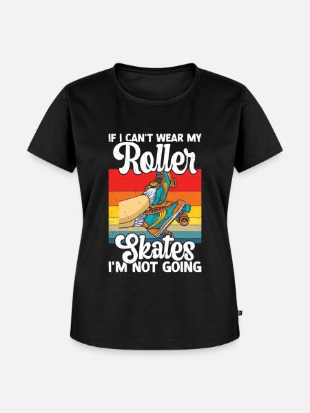 Rollschuhe - Frauen Premium Bio T-Shirt - Schwarz