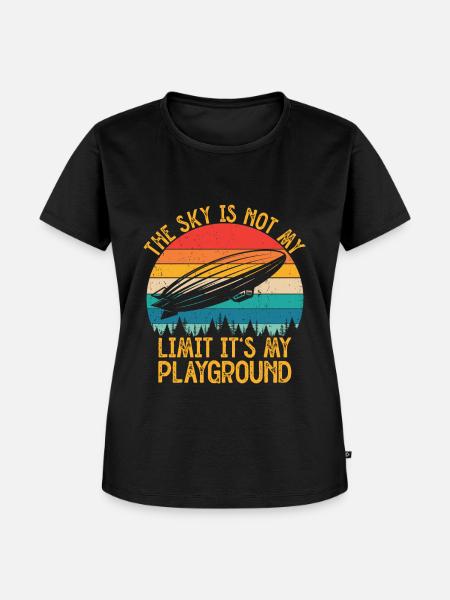 Zeppelin - Frauen Premium Bio T-Shirt - Schwarz