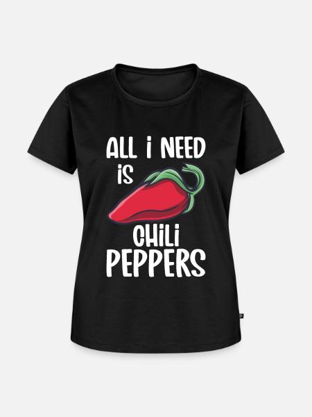 Chili-Pfeffer - Frauen Premium Bio T-Shirt - Schwarz