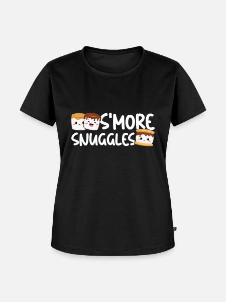 Marshmallow S'more - Frauen Premium Bio T-Shirt - Schwarz