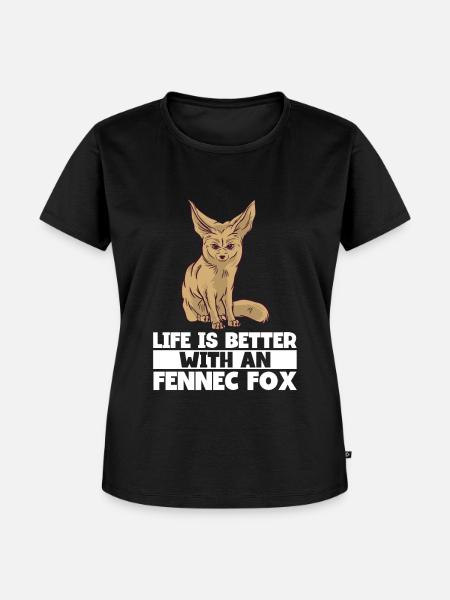 Fennec Fox - Frauen Premium Bio T-Shirt - Schwarz