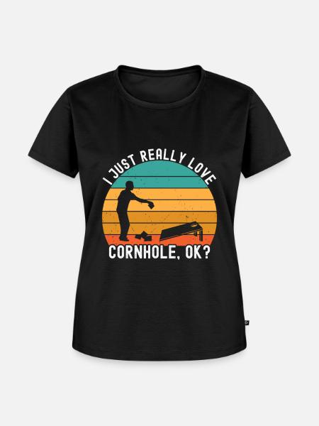 Cornhole - Frauen Premium Bio T-Shirt - Schwarz