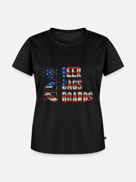 Cornhole - Frauen Premium Bio T-Shirt - Schwarz