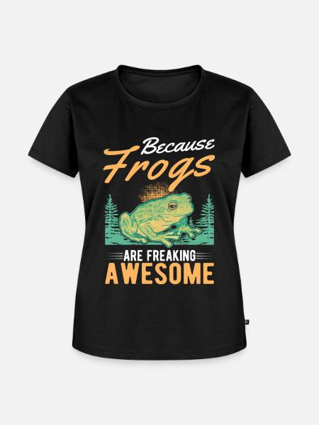 Frosch Geschenk Laubfrosch - Frauen Premium Bio T-Shirt - Schwarz