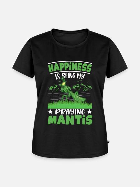 Gottesanbetterin Glück Mantis - Frauen Premium Bio T-Shirt - Schwarz