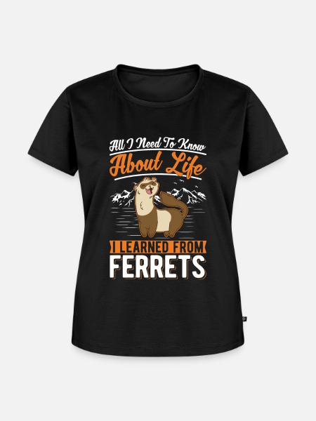 Frettchen Liebhaber - Frauen Premium Bio T-Shirt - Schwarz