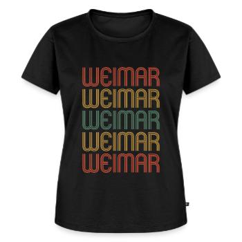 Weimarerin Weimarer Weimar - T-shirt Premium bio Femme - noir - Devant - Selfina (174cm)