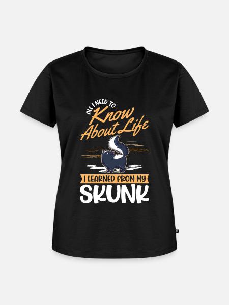 Skunk Spruch Stinktier - Frauen Premium Bio T-Shirt - Schwarz