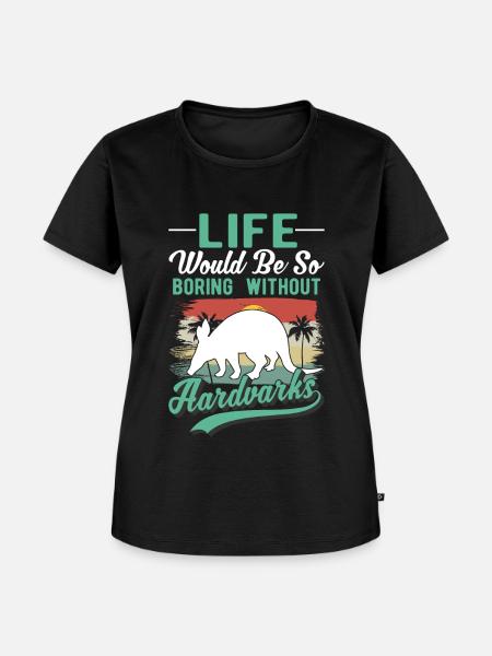 Erdferkel Geschenk Aardvark - Frauen Premium Bio T-Shirt - Schwarz