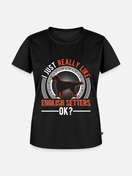 English Setter Englischer Setter - Frauen Premium Bio T-Shirt - Schwarz